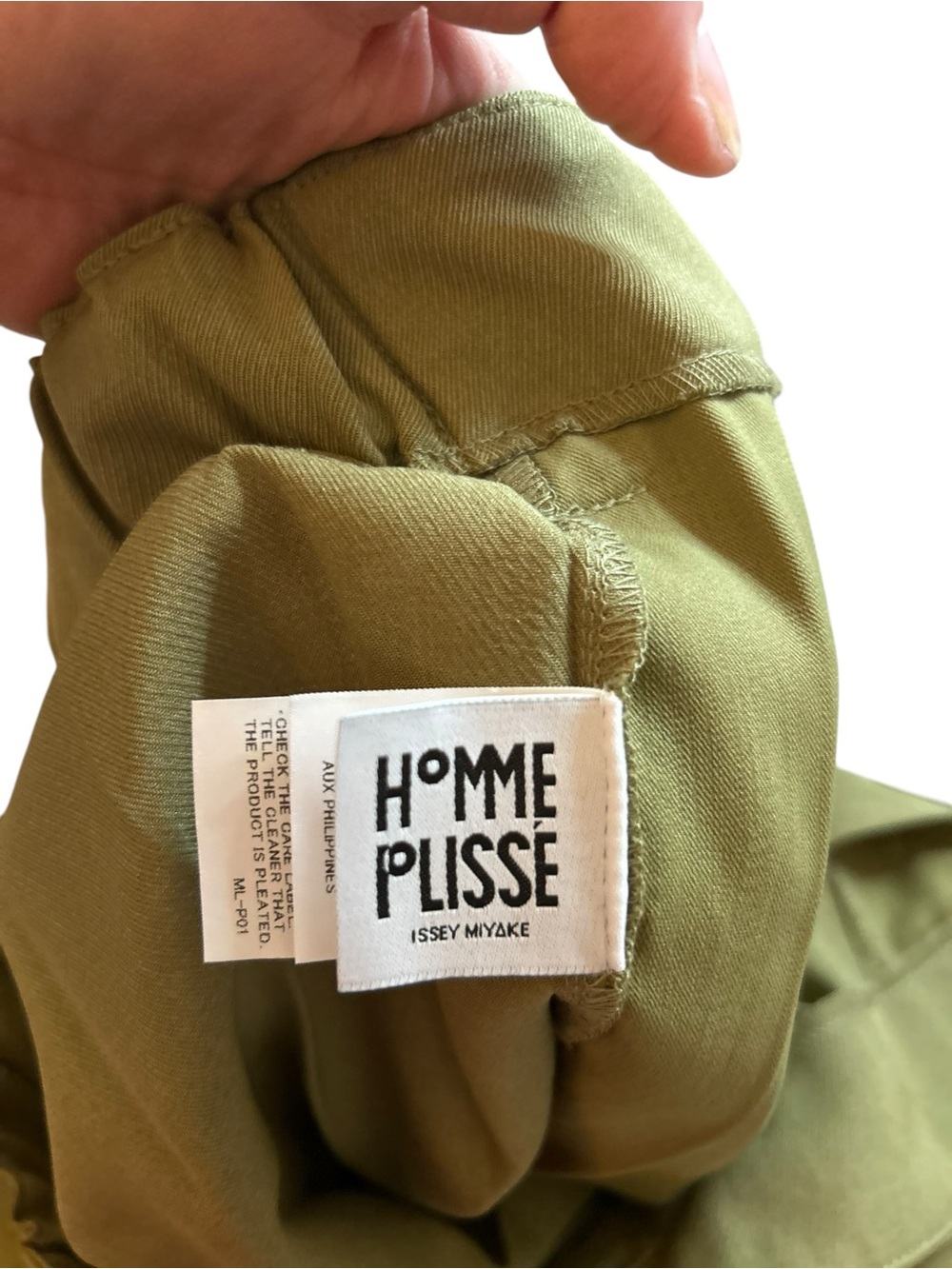 Men Homme Issey Miyake Green Khaki Edge Ensemble Trousers Size 3 - Picture 14 of 16